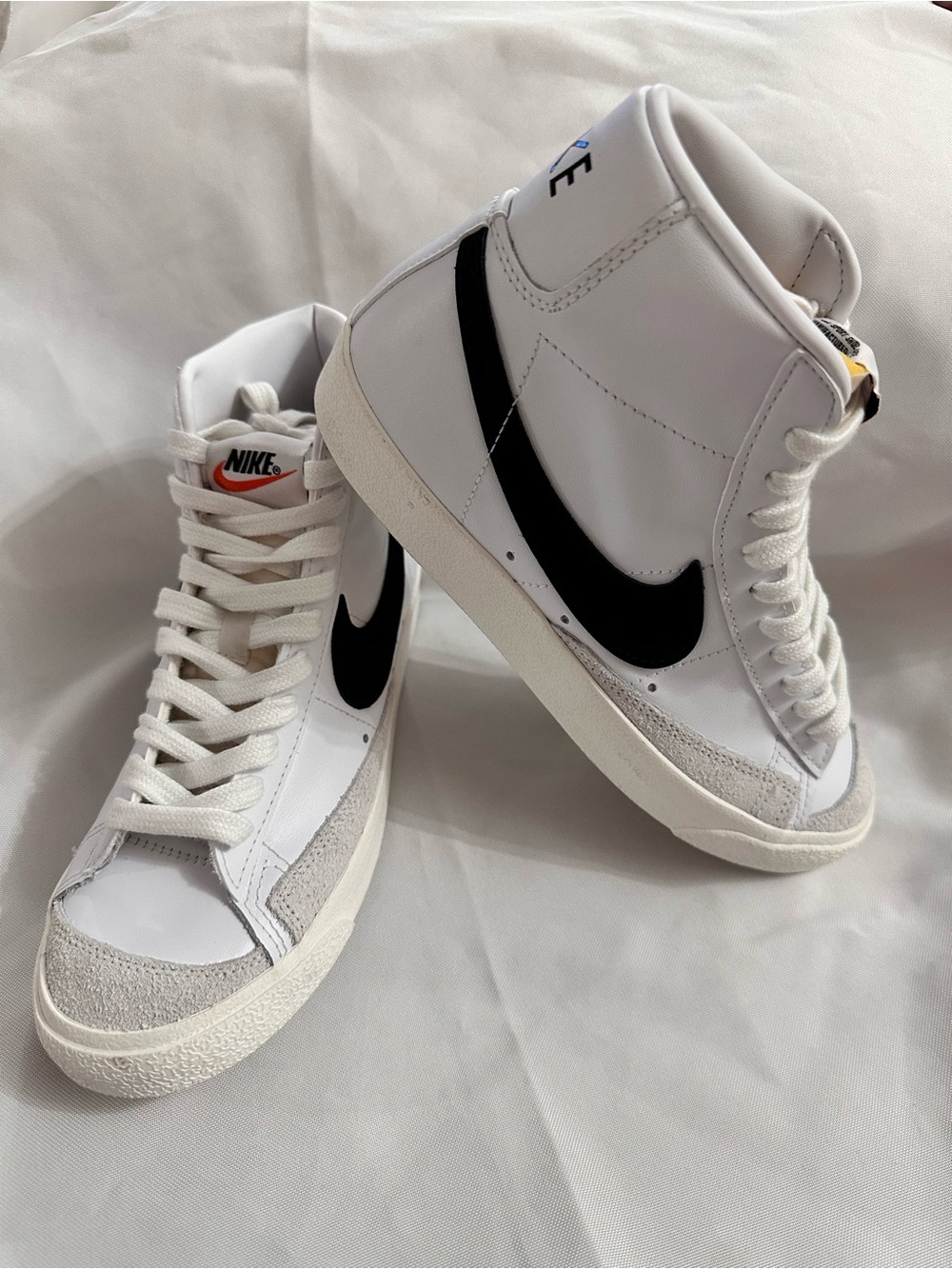 Nike Women’s White and Black High-Top Sneakers
